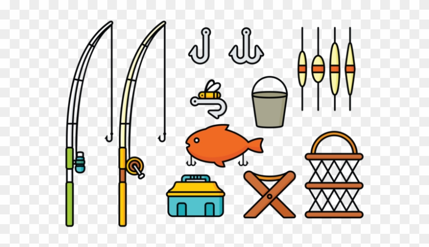 Fishing Rod Clipart Fishing Tool - Cana De Pesca Cartoon - Png Download