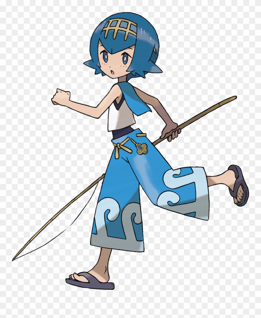 Hook Clipart Bent Fishing Pole - Pokemon Sun And Moon Lana - Png Download