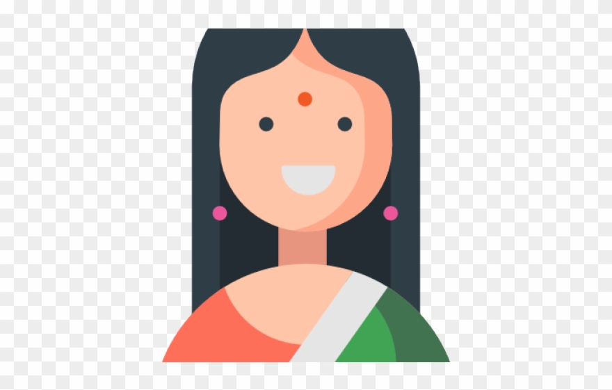 Headdress Clipart Female Indian - Indian Woman Icon Png Transparent Png