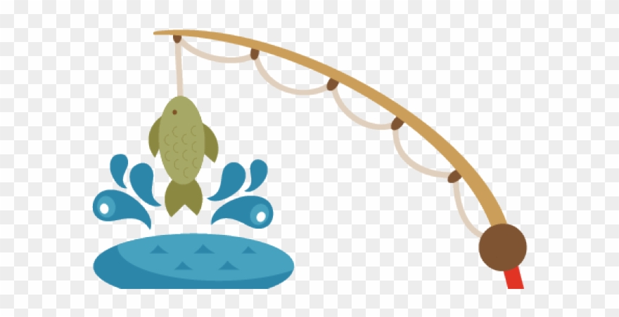 Fishing Pole With Fish Clipart - Png Download