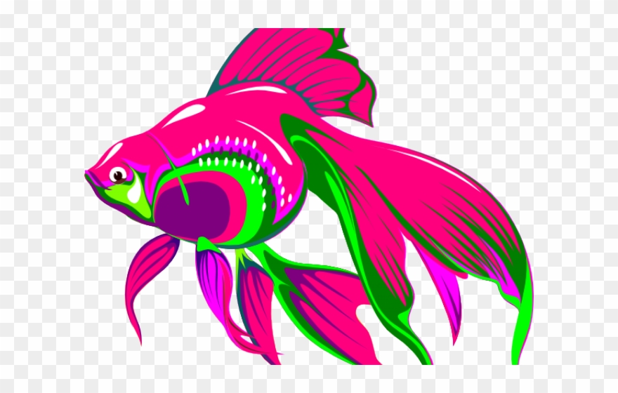 Neon Clipart Rainbowfish - Fish - Png Download