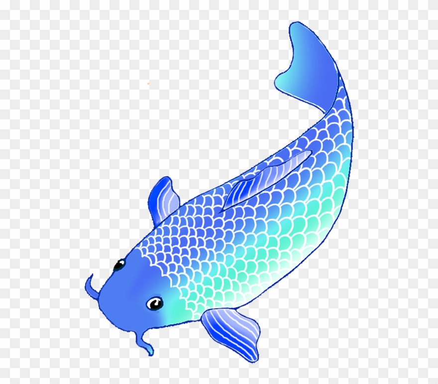 Blue Koi Fish Clip Art - Koi Fish Clipart Png Transparent Png