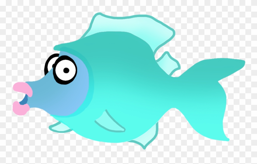 Green Cartoon Fish Drawing - Art Clipart