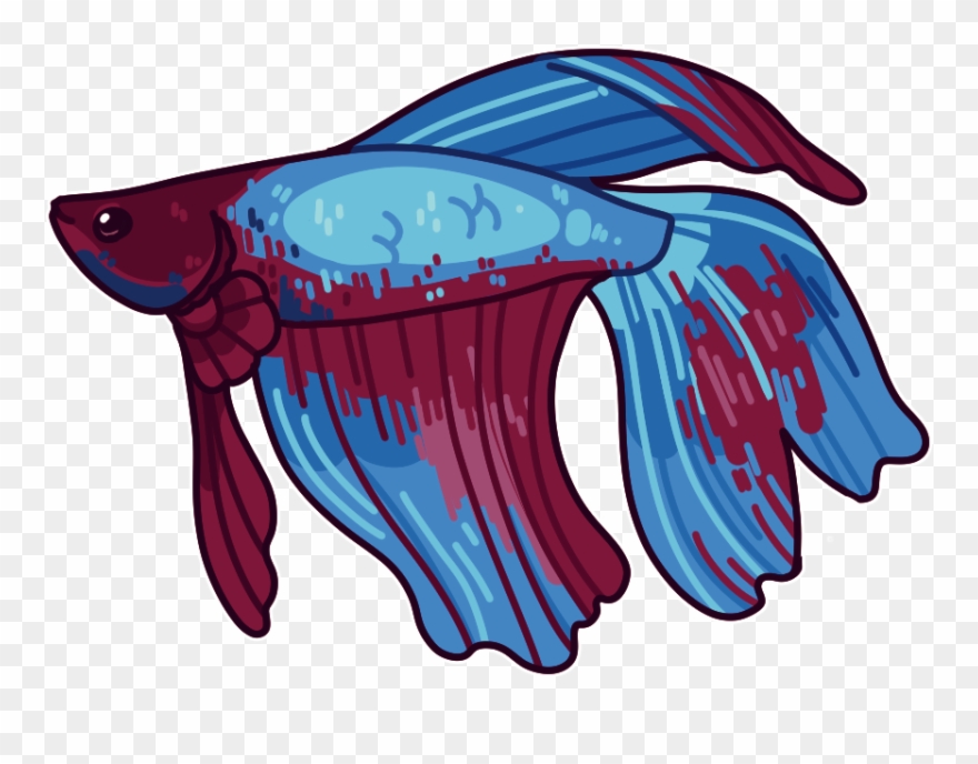 Picture Black And White Betta Drawing Angry - Illustration Clipart