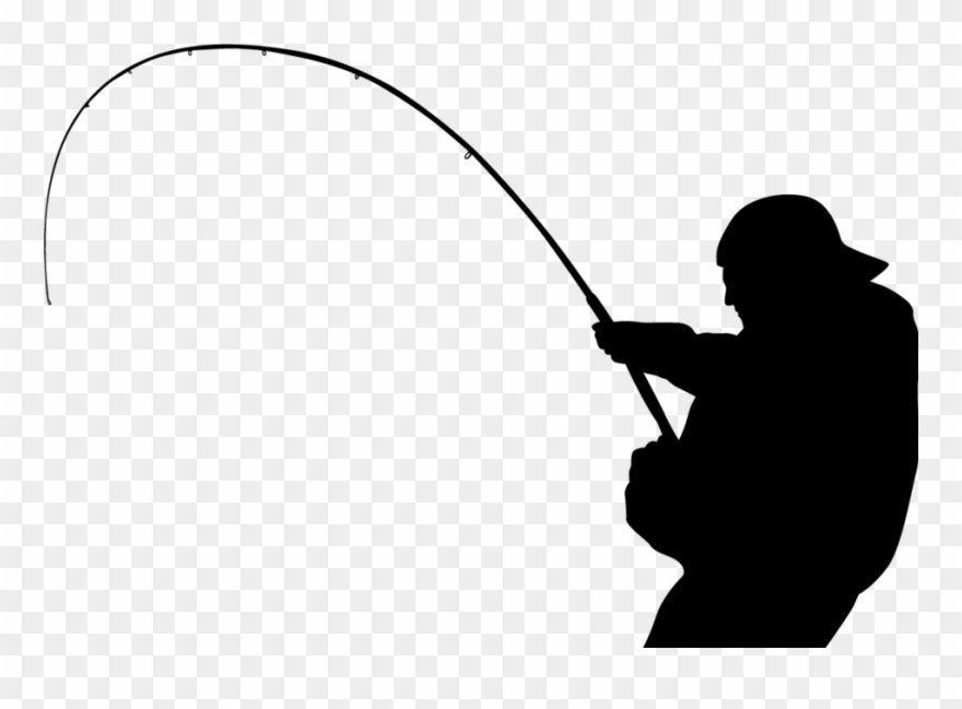 Fishing Tackle Silhouette Angling Walleye - Fishing Silhouette Png Clipart