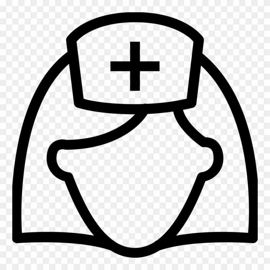 Top Nurse Background Clipart Free Images - Clip Art Black And White Male Nurse - Png Download