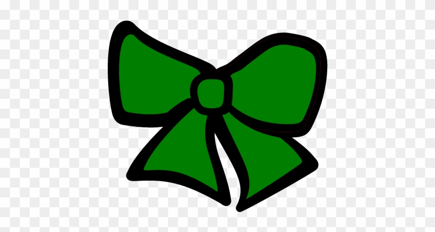Green Cheer Bow Image - Green Cheer Bow Clip Art - Png Download