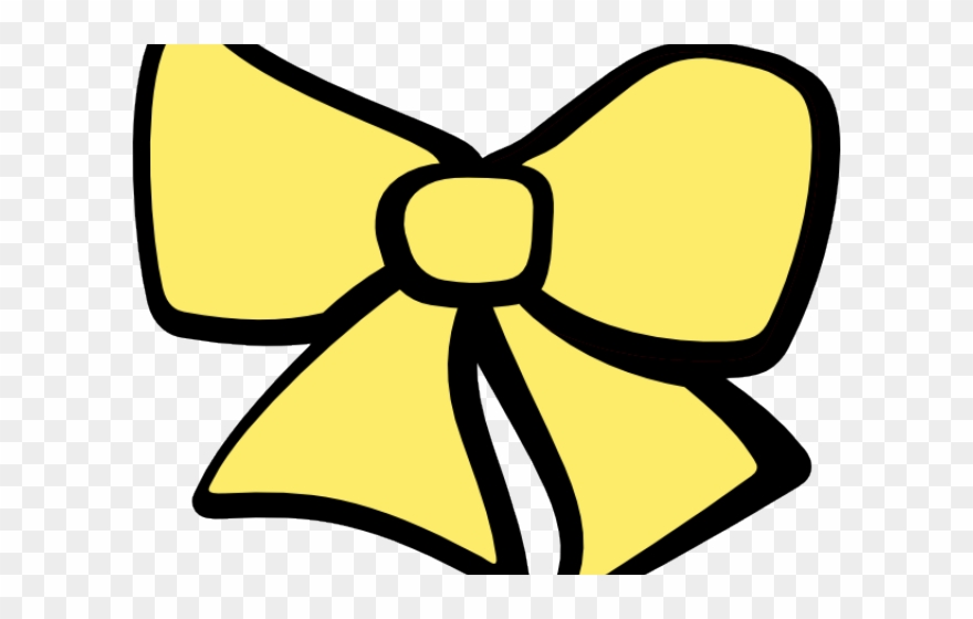 Dots Clipart Black Hair Bow - Ribbon Clipart Black And White - Png Download