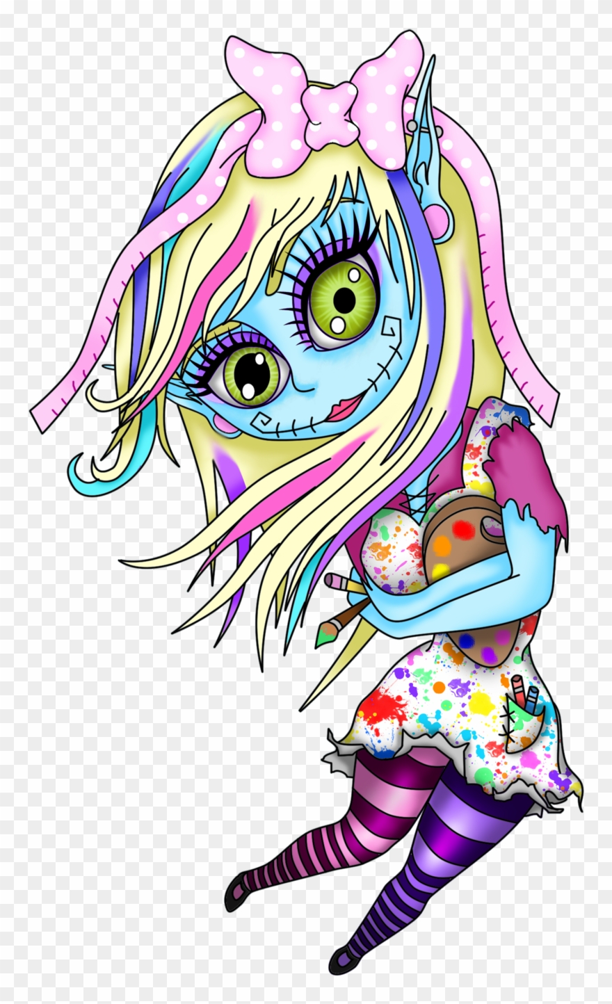 Image Library Library Its Too Cute Inkspirations - Cute Zombie Girl Clipart - Png Download