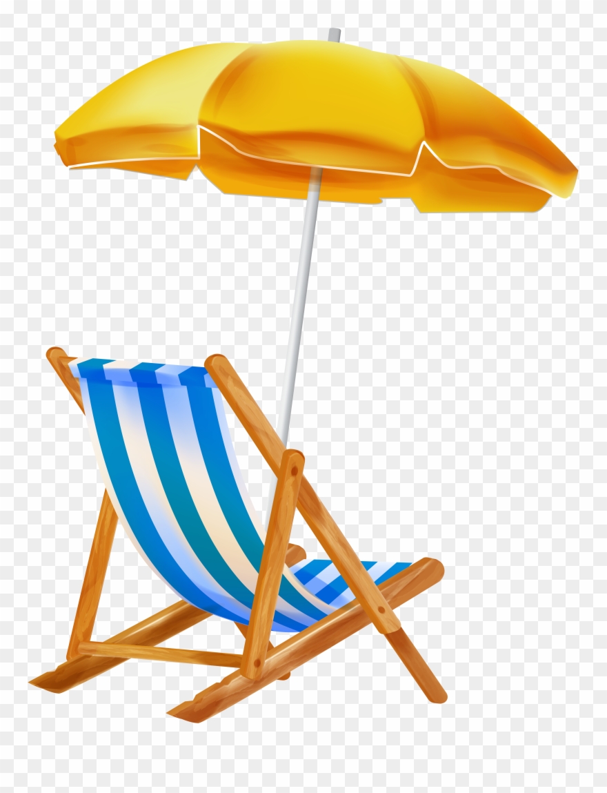 Beach Umbrella With Chair Png Clipar Gallery Beach - Beach Chair Png Clipart Transparent Png