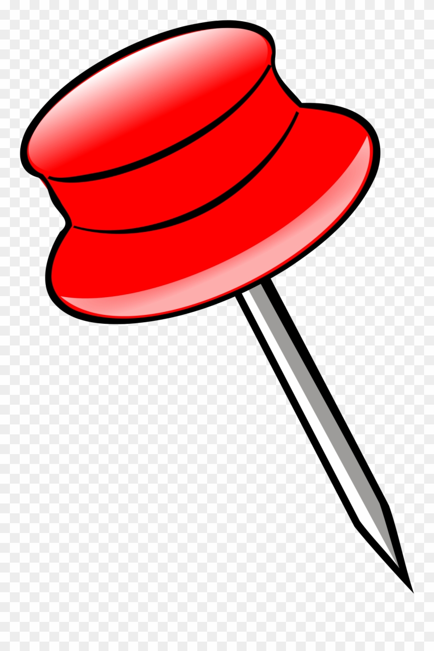 Pins Drawing Sewing Pin Graphic Transparent - Red Pin Clipart - Png Download