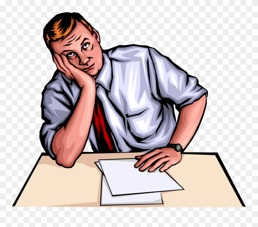 I'm In The Middle Of Sewing Some Of The Christmas Blocks - Bored Person Cartoon Clipart