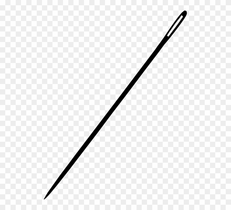 Sewing Needle Png Transparent Images - Line Art Clipart