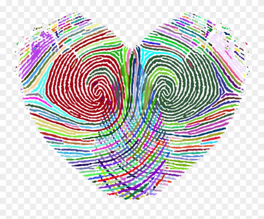 Fingerprint Heart Live Scan Fingerabdruckscanner Symbol - Finger Prints Clip Art - Png Download
