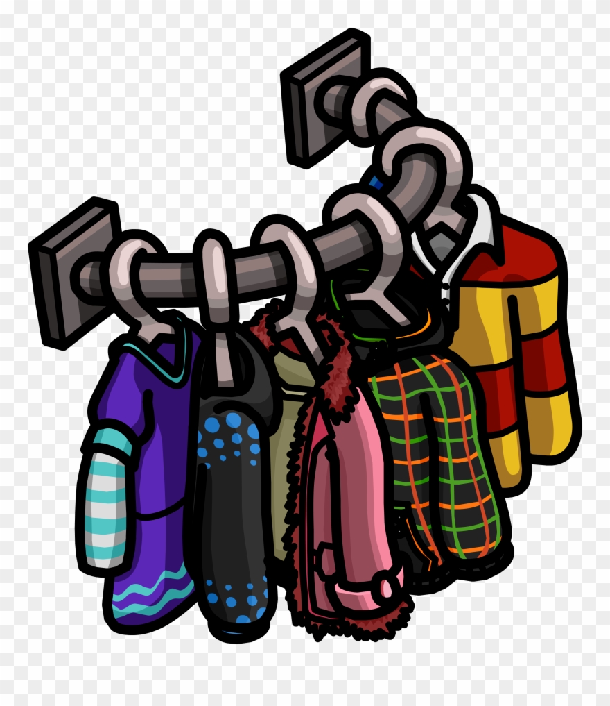 Image Clothes Shop Shirts Rack Png Club - Cartoon Clothes Rack Png Clipart