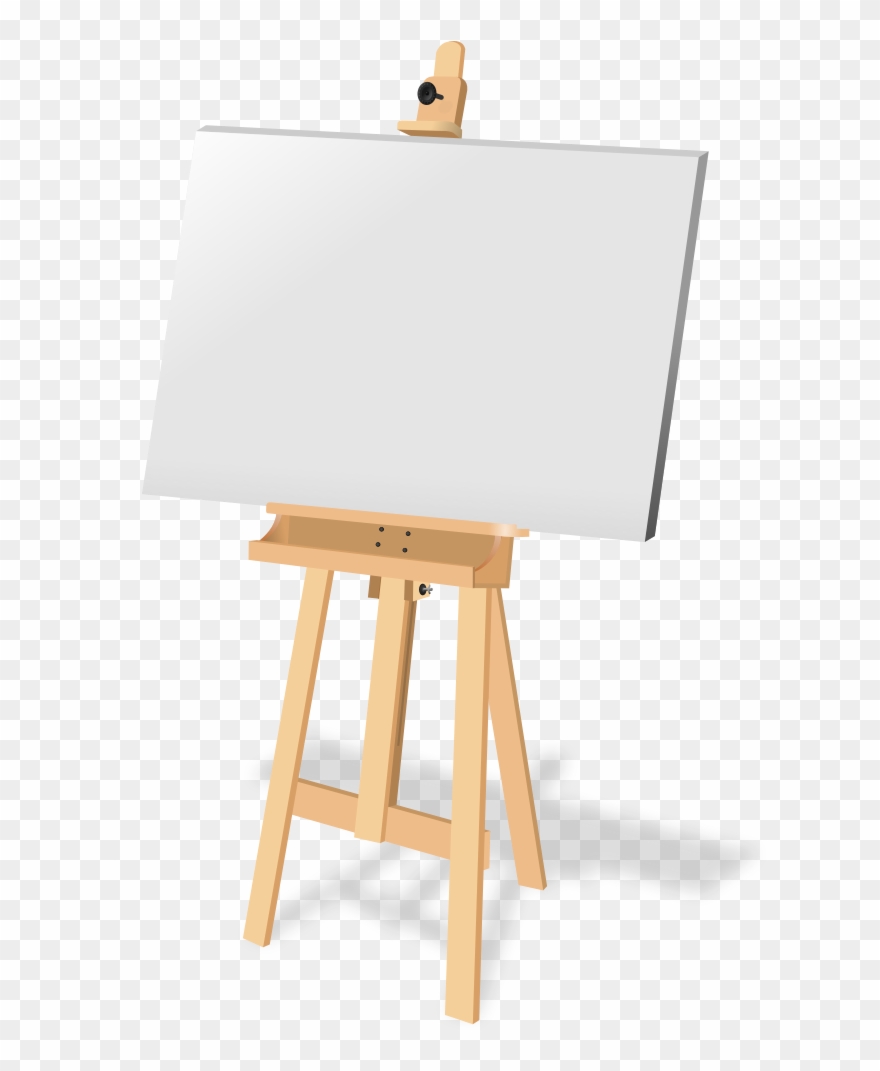 Free To Use &, Public Domain Easel Clip Art - Canvas On An Easel - Png Download