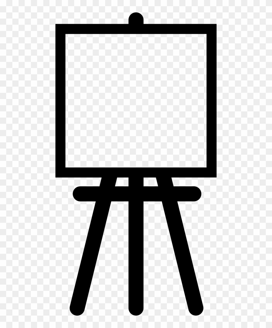 Vector Black And White Download Painter Easel With - Easel Clipart - Png Download