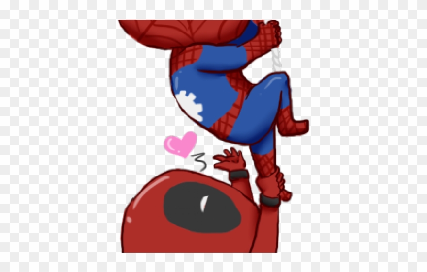 Spiderman And Deadpool Chibi Clipart
