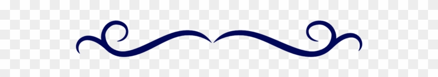 Single Line Border Clipart Dark Blue Swirl - Blue Decorative Line - Png Download