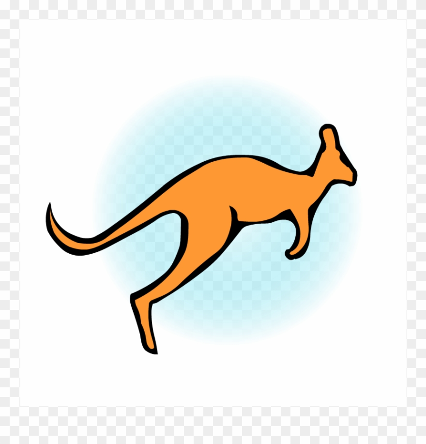 Kangaroo Grasshopper Logo Clipart