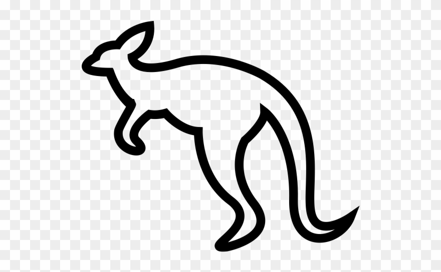 Kangaroo Rubber Stamp - Australia Clipart