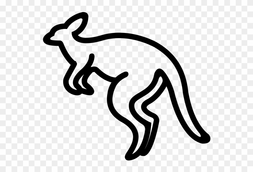 Kangaroo Rubber Stamp - Kangaroo Clipart