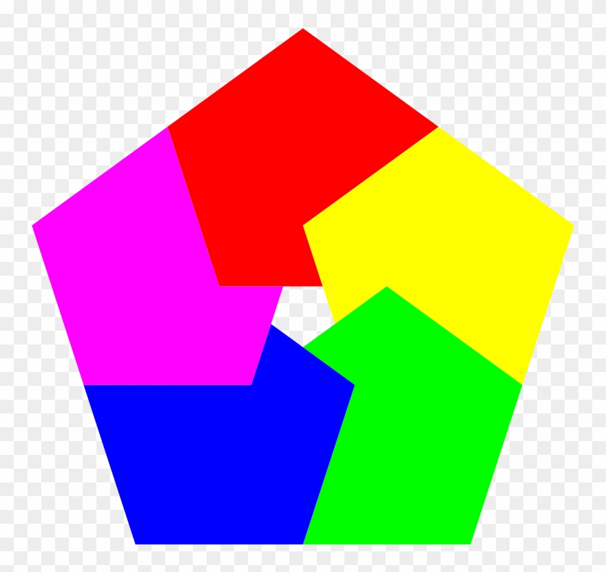 How To Set Use Pentagon Donut 5 Colors Icon Png Clipart