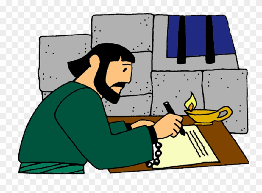 Paul Writes Letters From Prison Mission Bible Class Paul Writing In