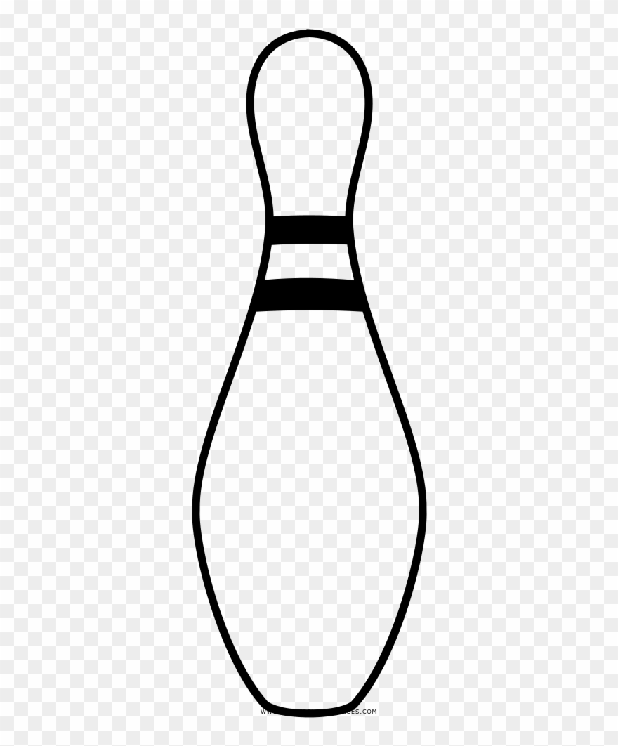 Bowling Pin Coloring Pages - Bowling Pin Black And White Clipart