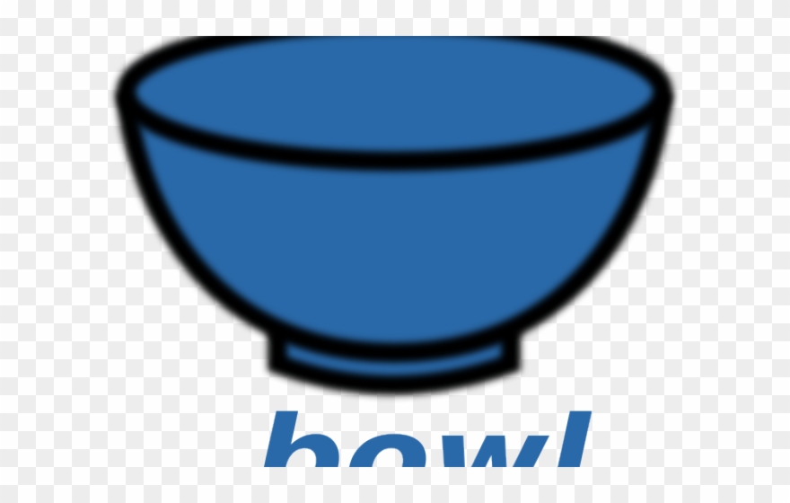 Bowl Clipart Blue Bowl - Clip Art - Png Download