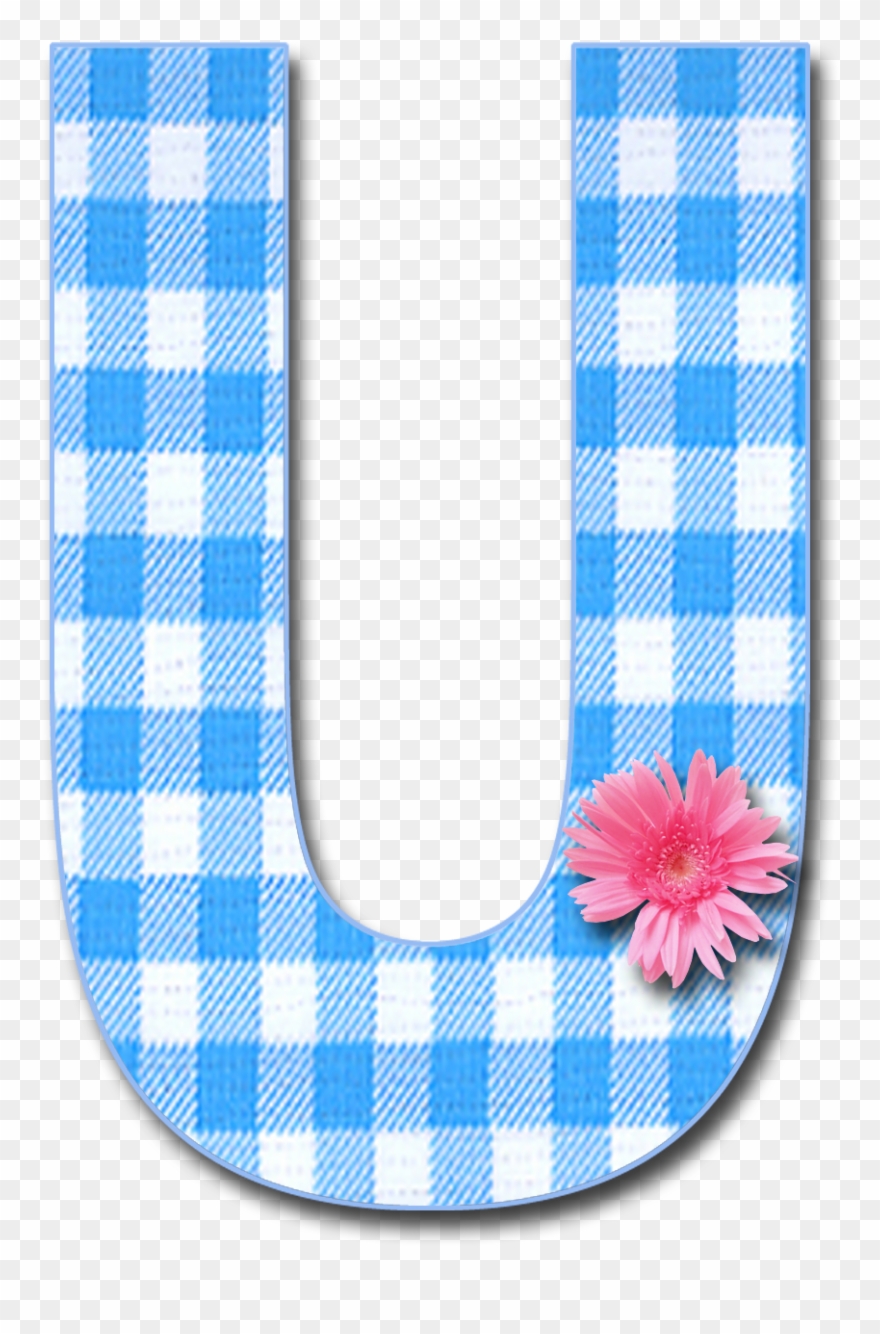 26 Letters, Alphabet Letters, Letter Set, Blue Gingham, - Letter Clipart