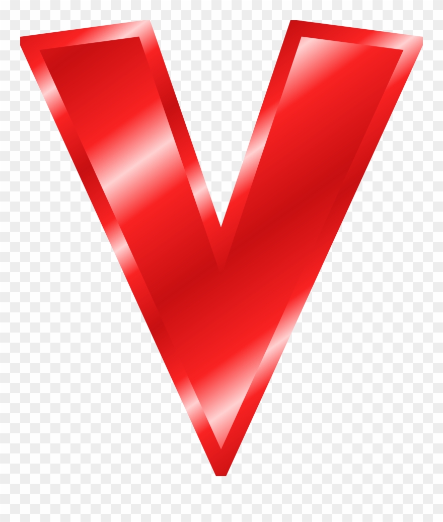 Letter V High Resolution Clipart - Letter V Clip Art Red - Png Download