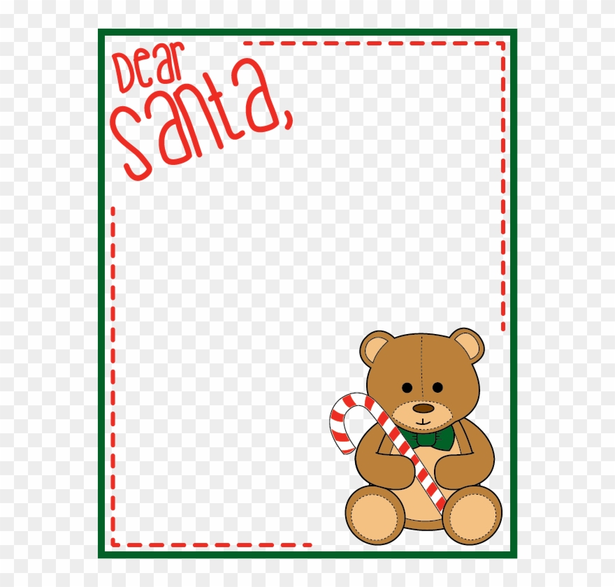 Santa Letter Free Printable - Teddy Bear Clipart