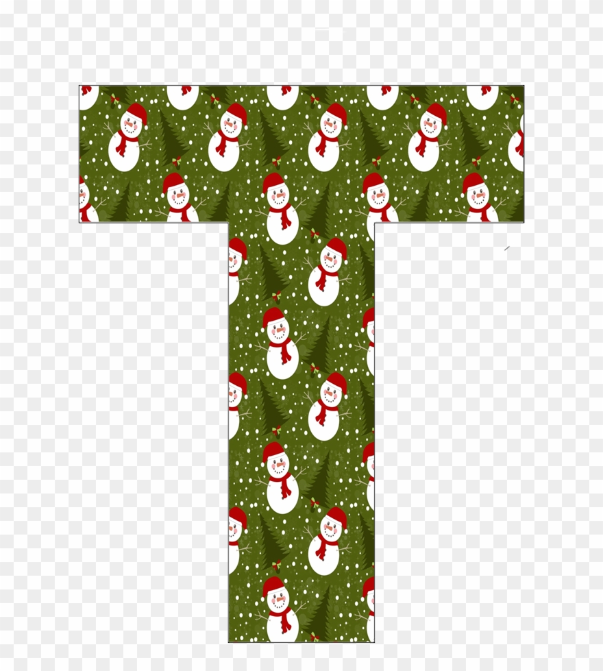 B *✿* Muñequito De Nieve De Katia Arte - Letter T Christmas Design Clipart