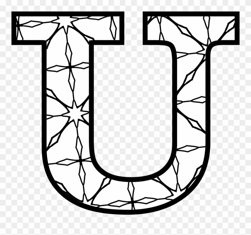 Free Printable Alphabet Letters, Adult Coloring, Coloring - Letter U Pictures To Color Clipart