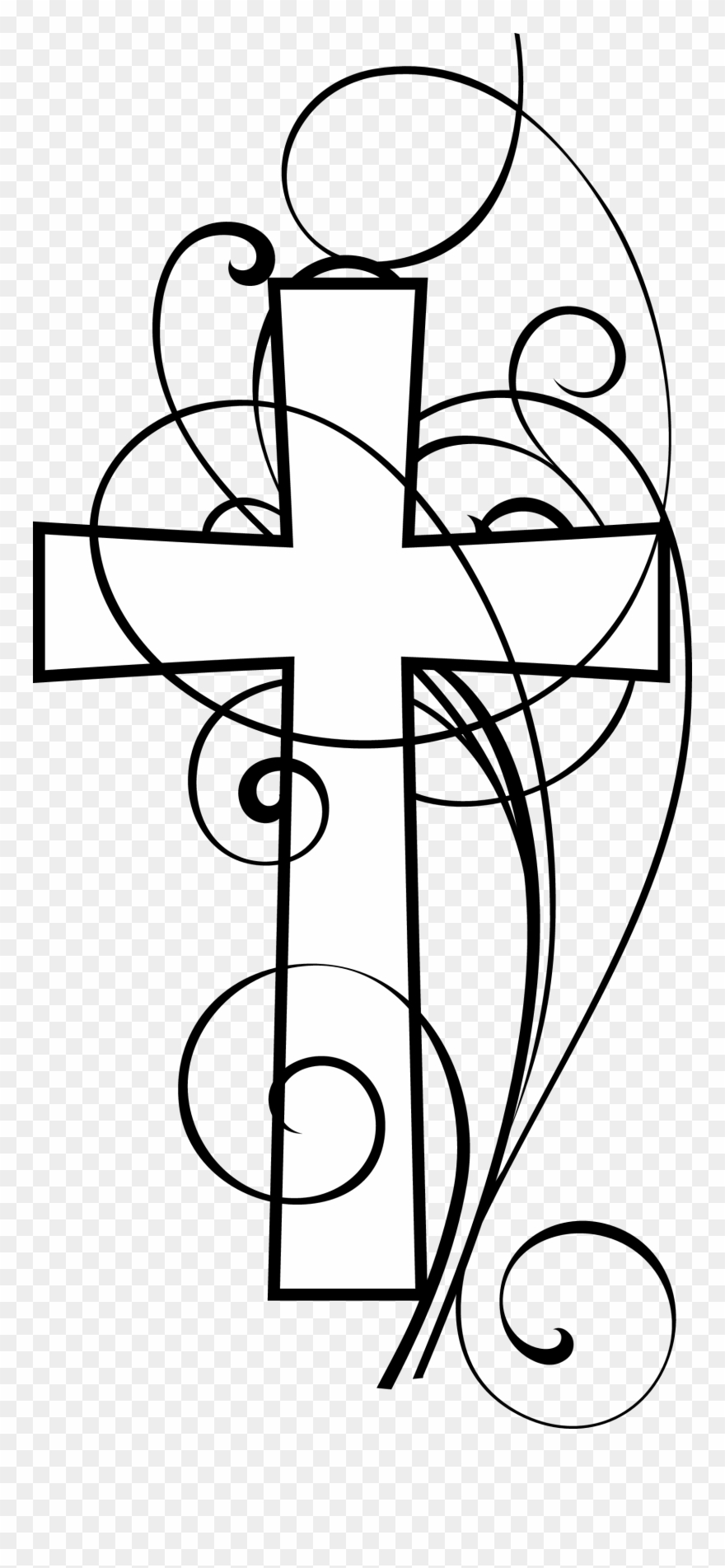 Graphic Freeuse Library Christian Clipart Black And - Png Download