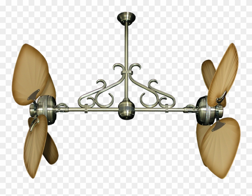 Dans Fan City Miami Twin Star Ii Double Ceiling Fan - Gulf-coast Twin Star Ii Double Ceiling Fan - Gulf Coast Clipart