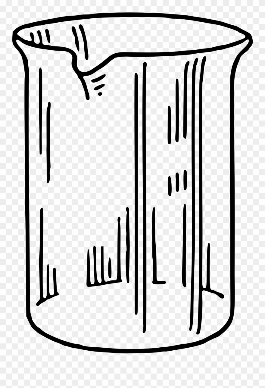 Carbohydrate Drawing Snack - Science Beaker Clipart Black And White - Png Download