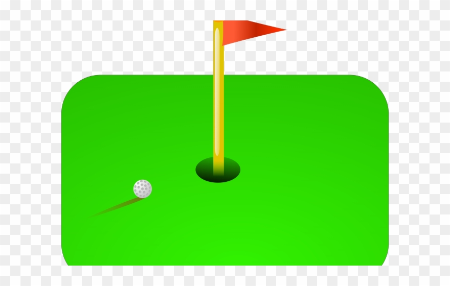Mini Golf Clipart Green Silhouette - Golf Green Shower Curtain - Png Download