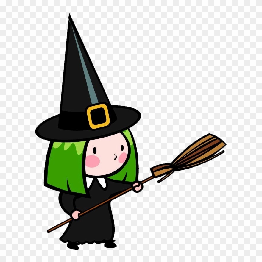 Coconut Clipart Broom - Personalized Halloween Trick-or-treat Canvas Bags - Png Download