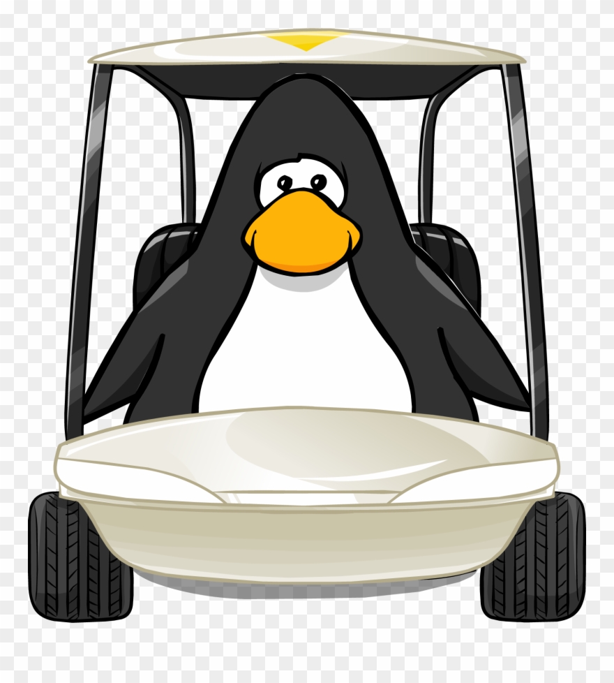 Golf Cart From Player Card - Golf Cart Club Penguin Clipart