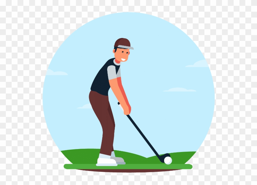 Clipart Black And White Stock The Perfect Swing Plane - Golfer Swinging Club - Png Download