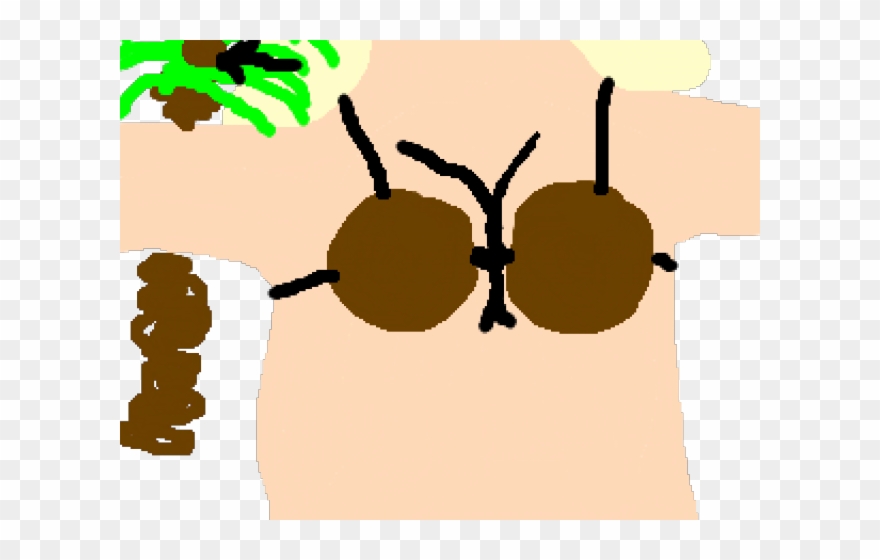 Cartoon Coconut Bra Clipart