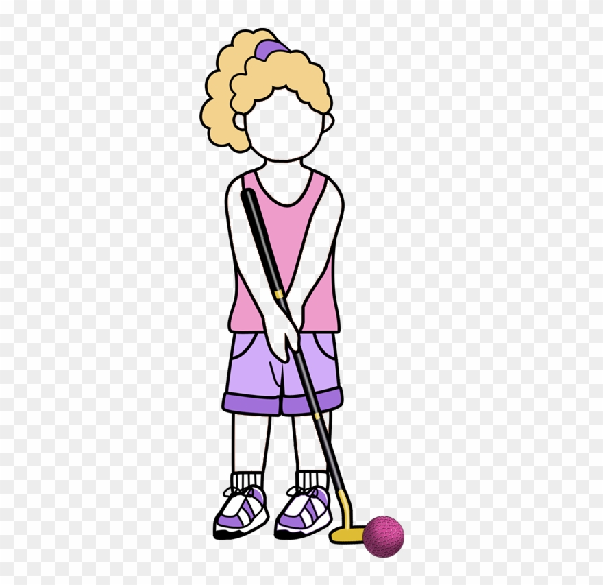 Mini Golf Birthday Party Invitation - Illustration Clipart