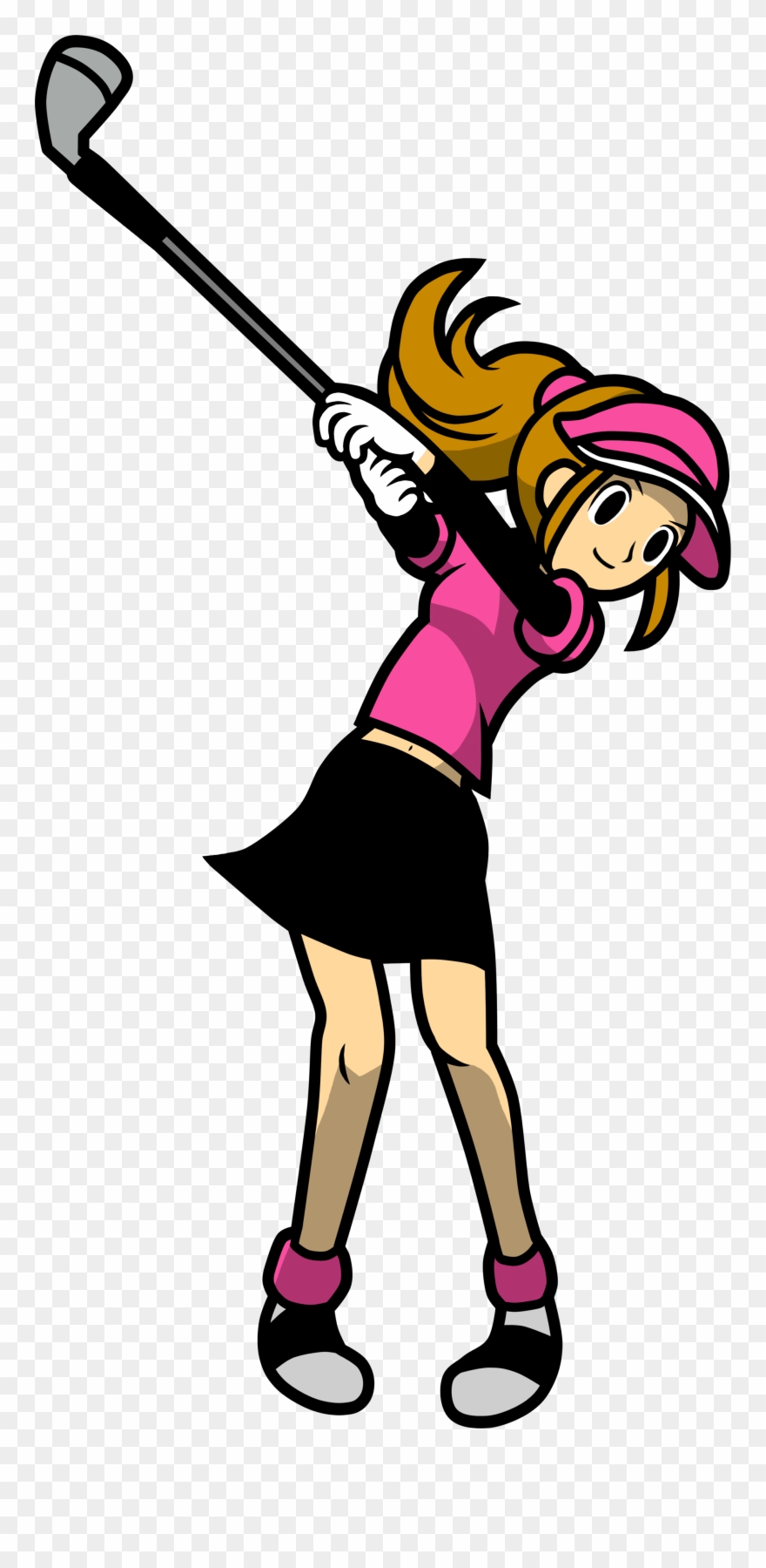 Golfer Clipart Female Golfer - Rhythm Heaven Female Characters - Png Download