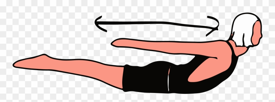 #6 Locust Pose Or Seal Pose - Cartoon Surfer Lying Down Clipart