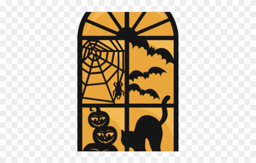 Window Clipart Spooky - Halloween Window Clip Art - Png Download