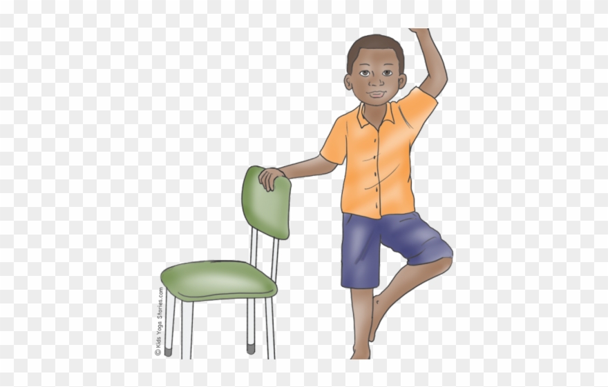 Yoga Clipart Chair Yoga Kids Standing Near Chair Png Download
