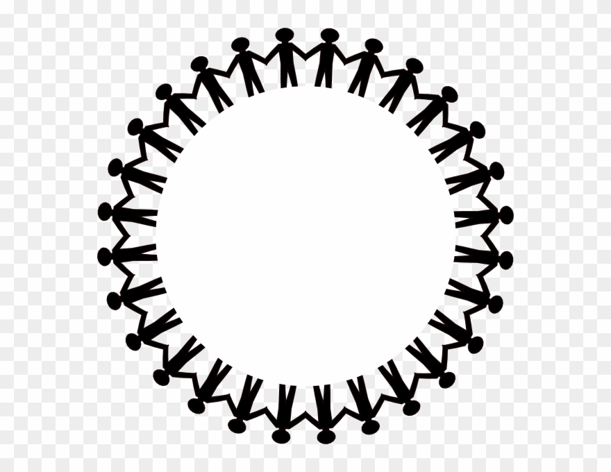 Circle Borders Clipart 2 By James - Circle Holding Hands Clipart - Png Download