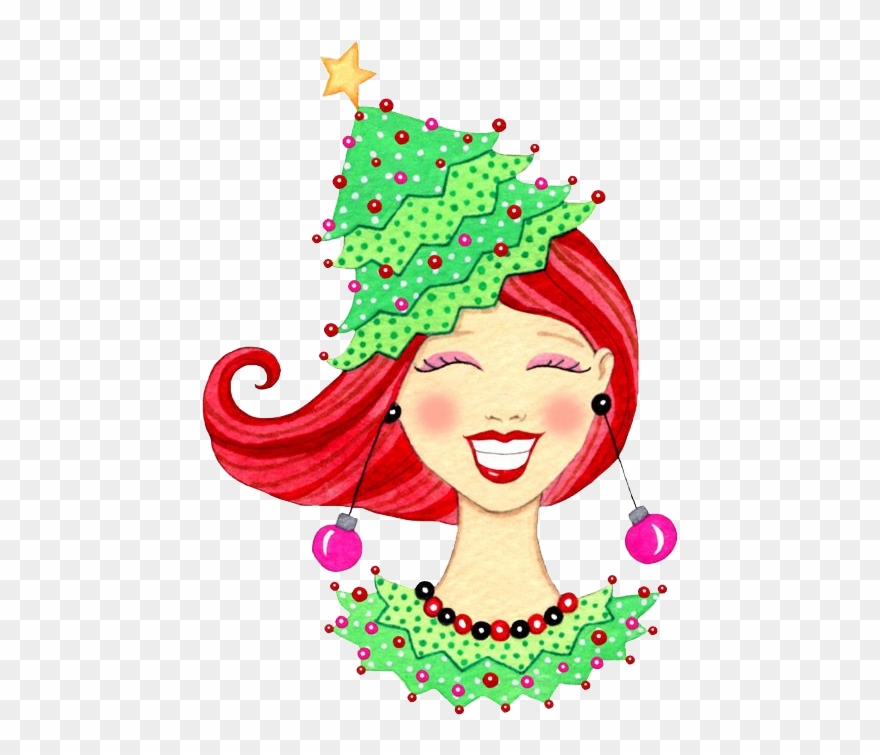 Christmas Girl Face Weihnachts-clipart, Weihnachtsbilder, - Redhead Christmas Clipart - Png Download